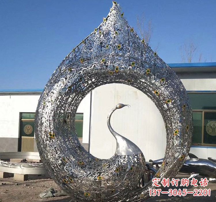 江西优雅的不锈钢孔雀雕塑