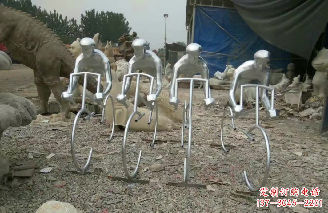 江西不锈钢自行车雕塑——美丽的自行车文化精神