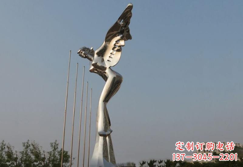 江西不锈钢天使雕塑精美而优雅