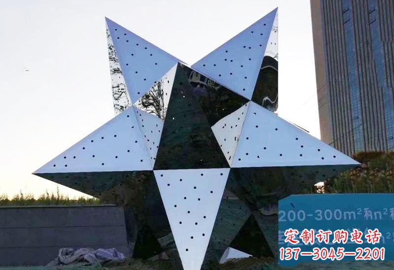 江西不锈钢五角星雕塑精致的艺术品