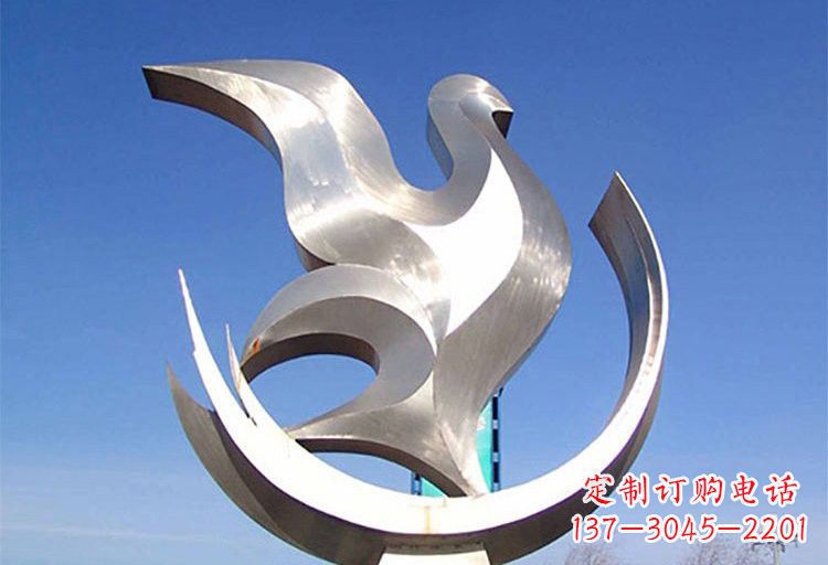 江西不锈钢鸽子雕塑象征着和平