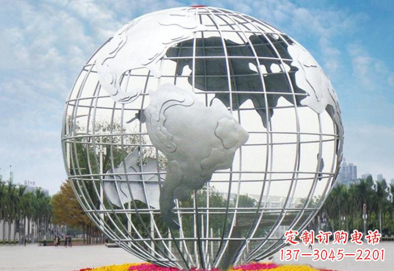江西不锈钢地球雕塑象征着和平与友谊