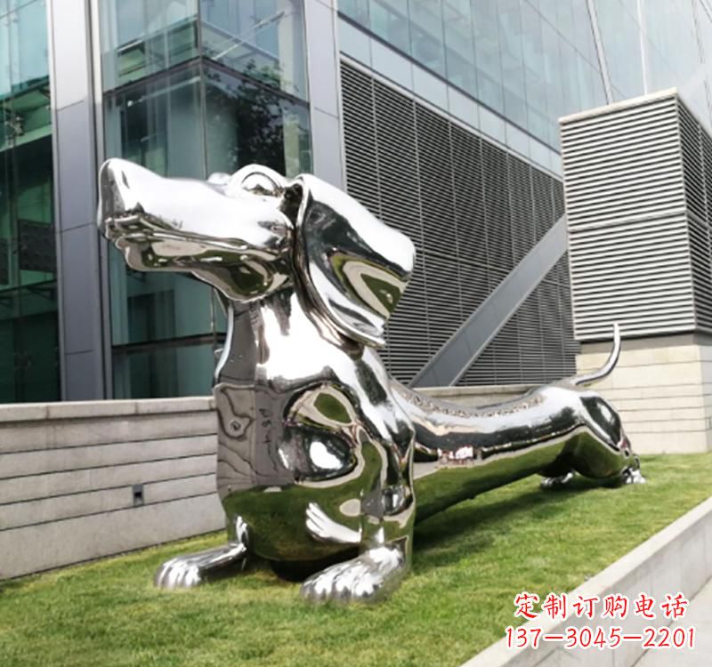江西不锈钢动物雕塑——狗