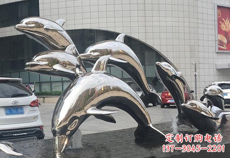 江西不锈钢海豚雕塑——精美绝伦