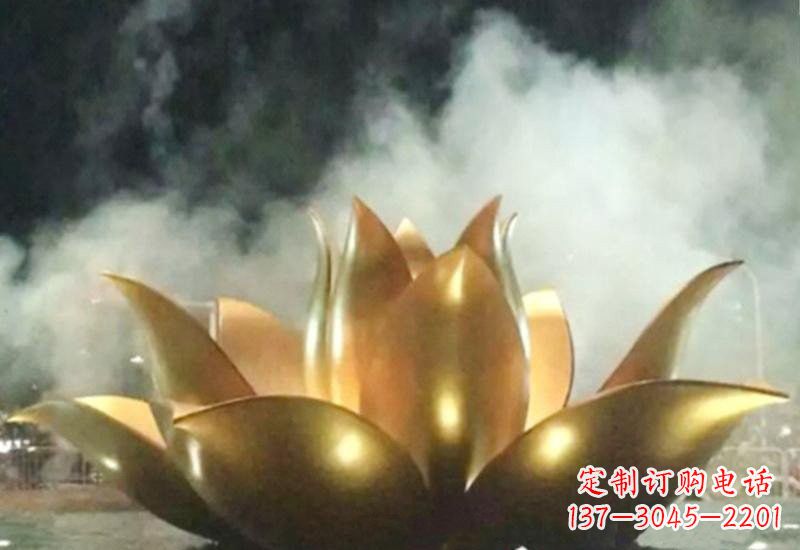 江西不锈钢莲花喷泉雕塑——让美景更加精彩