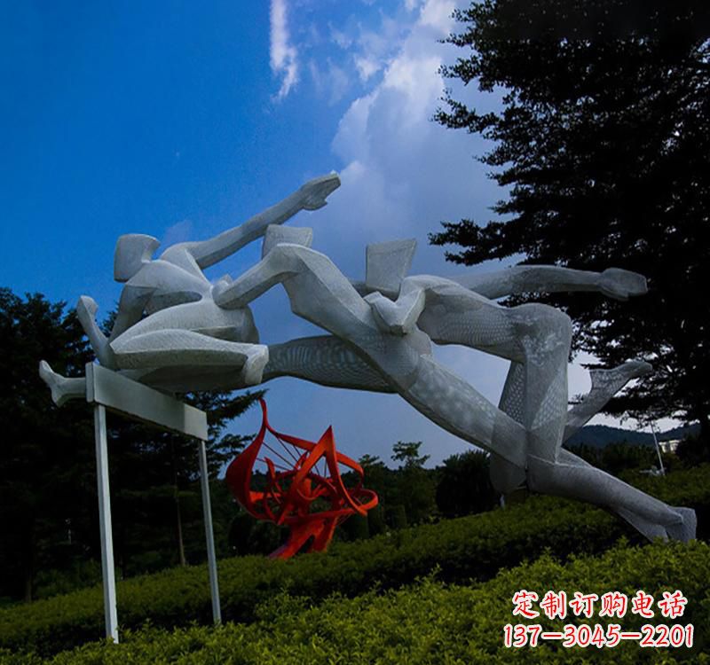江西不锈钢中的运动员雕塑