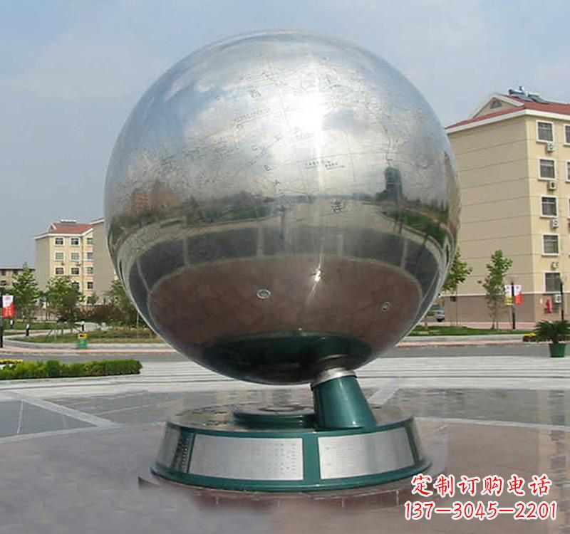 江西不锈钢地球雕塑现代艺术的精美结合