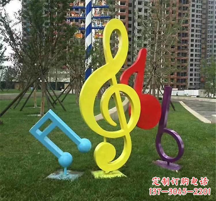 江西不锈钢音符雕塑音乐的流动之美