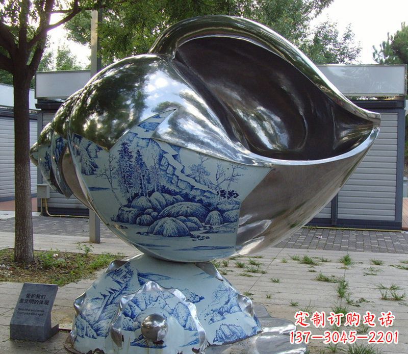 江西不锈钢海螺雕塑精致美观的艺术品