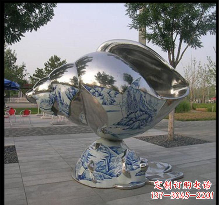 江西不锈钢海螺景观雕塑精美的海景景观