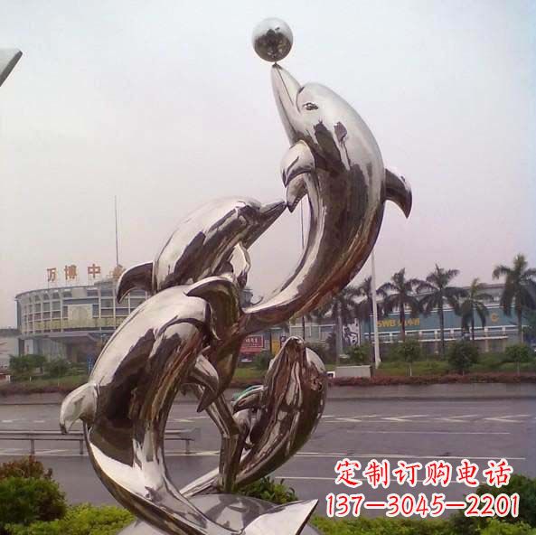 江西不锈钢海豚雕塑艺术之美