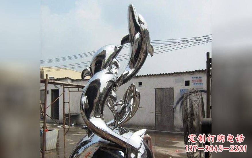 江西海豚之美——不锈钢海豚雕塑