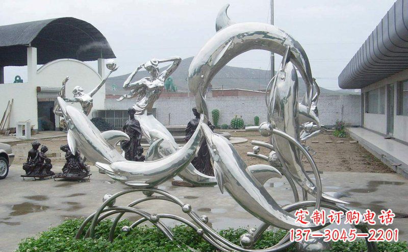 江西不锈钢海豚的灵动嬉戏