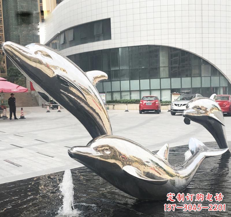 江西不锈钢海豚雕塑艺术与美的结合
