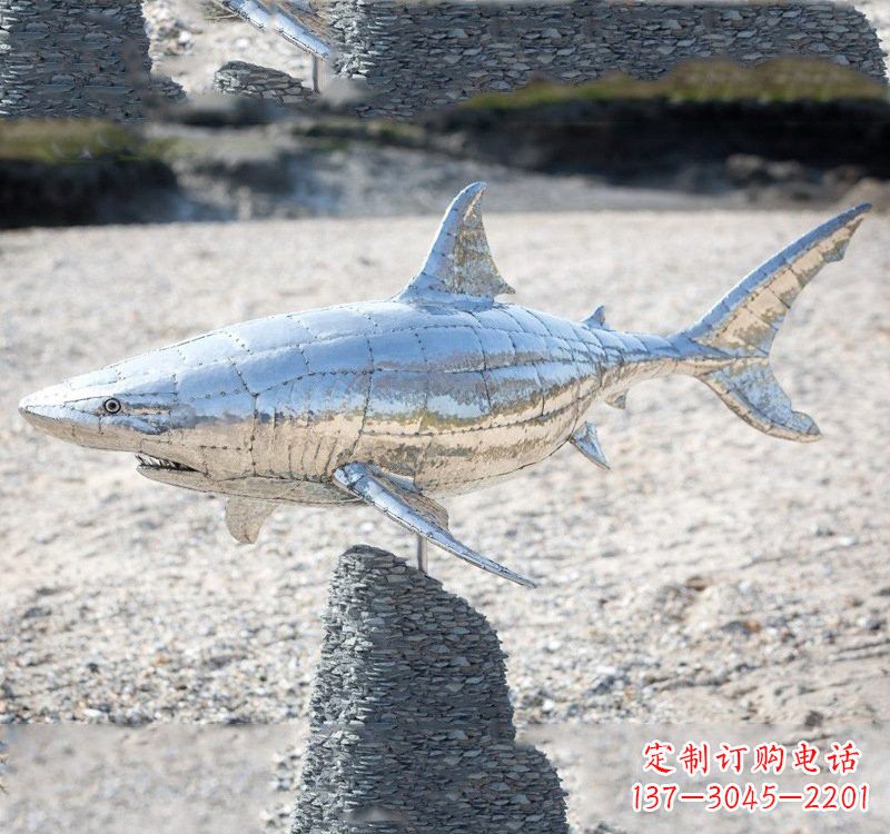 江西不锈钢海洋公园鲨鱼雕塑