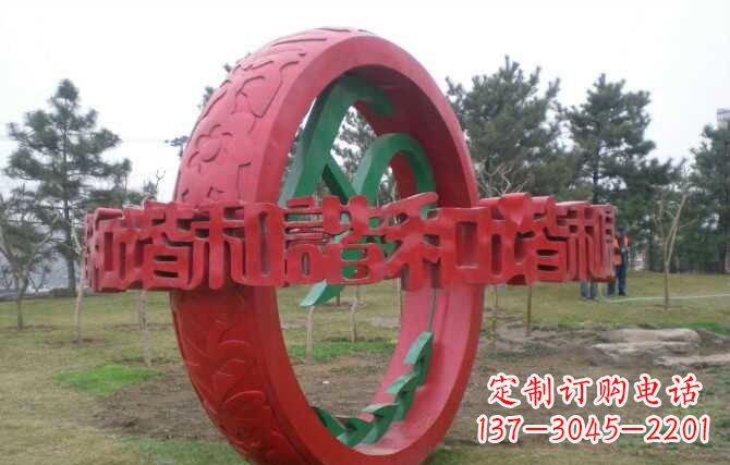 江西不锈钢谐圆环雕塑精致美观