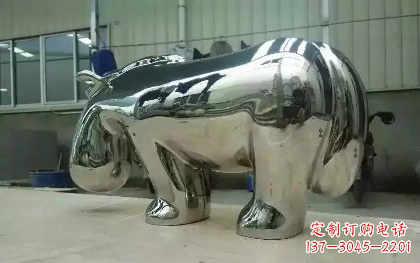 江西不锈钢河马雕塑美观耐用的艺术品