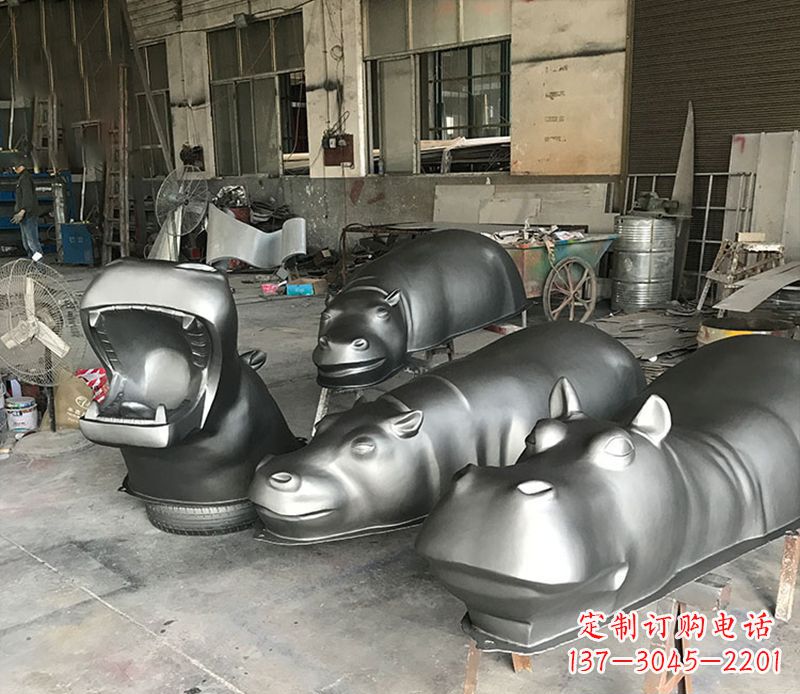 江西不锈钢河马雕塑——艺术与自然的完美结合