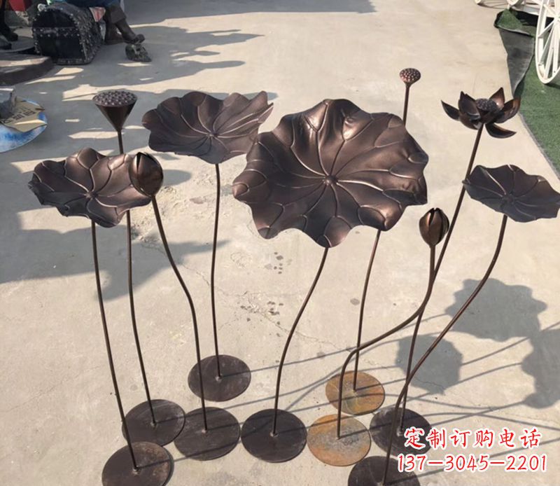 江西不锈钢荷花雕塑传承传统文化