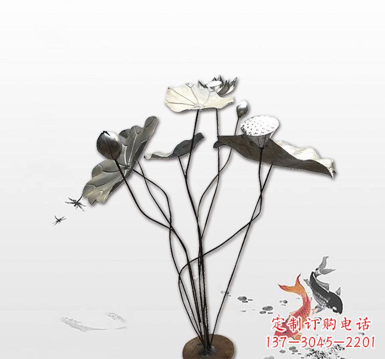 江西不锈钢荷叶雕塑艺术的精美结合