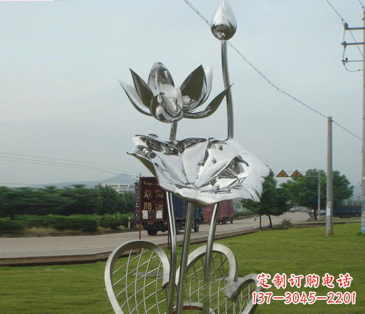 江西精美不锈钢荷叶雕塑
