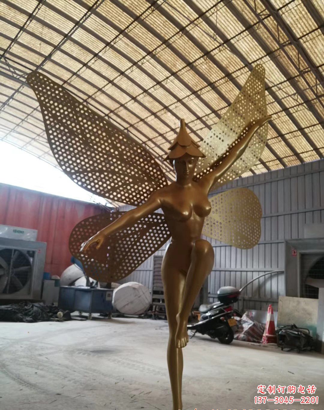 江西不锈钢蝴蝶仙子雕塑精美的美丽之作