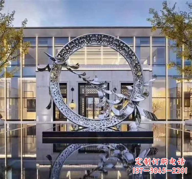 江西大雁飞翔,不锈钢户外雕塑雍容陈列