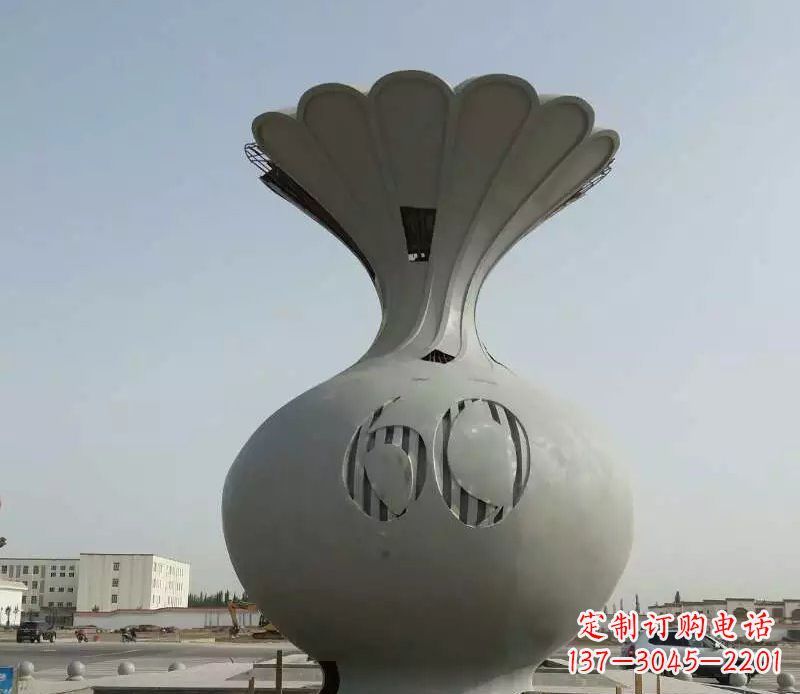 江西精美不锈钢花篮雕塑
