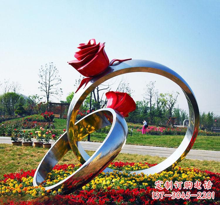 江西精美不锈钢戒指雕塑