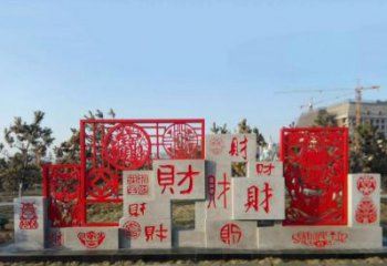 江西不锈钢福禄寿雕塑象征着美好生活
