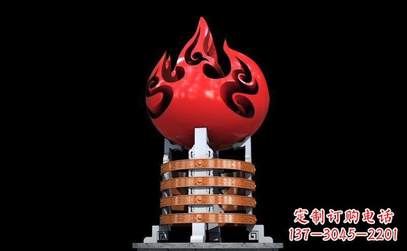 江西不锈钢火炬雕塑传承奋进精神