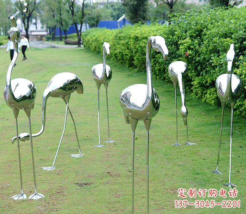 江西不锈钢火烈鸟雕塑美丽的艺术杰作