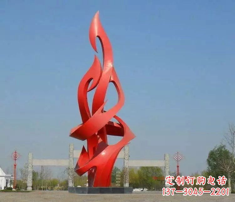 江西火苗雕塑点缀城市景观
