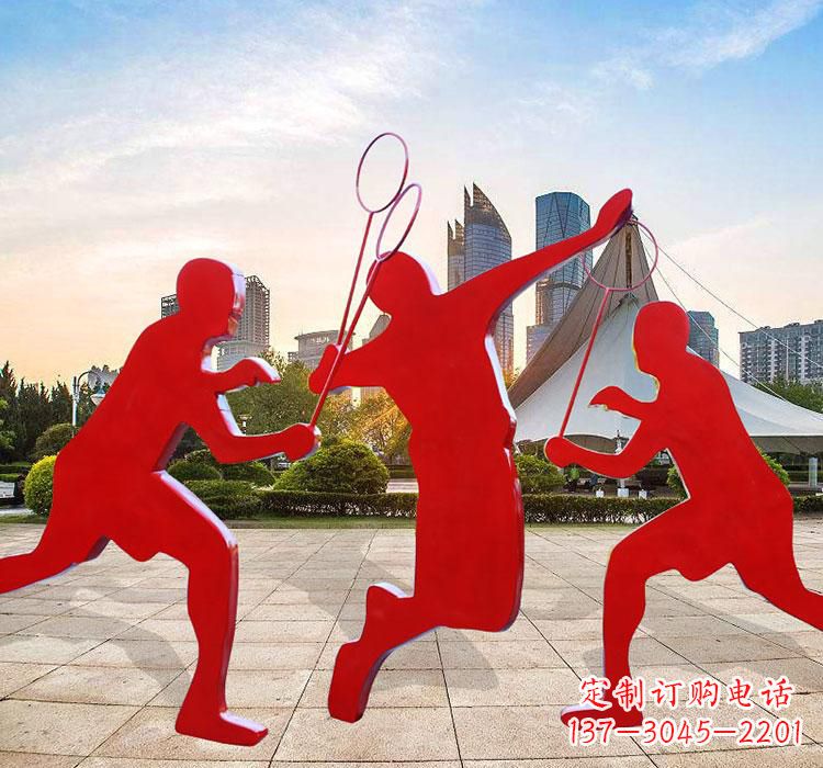 江西不锈钢羽毛球雕塑艺术与运动的完美结合