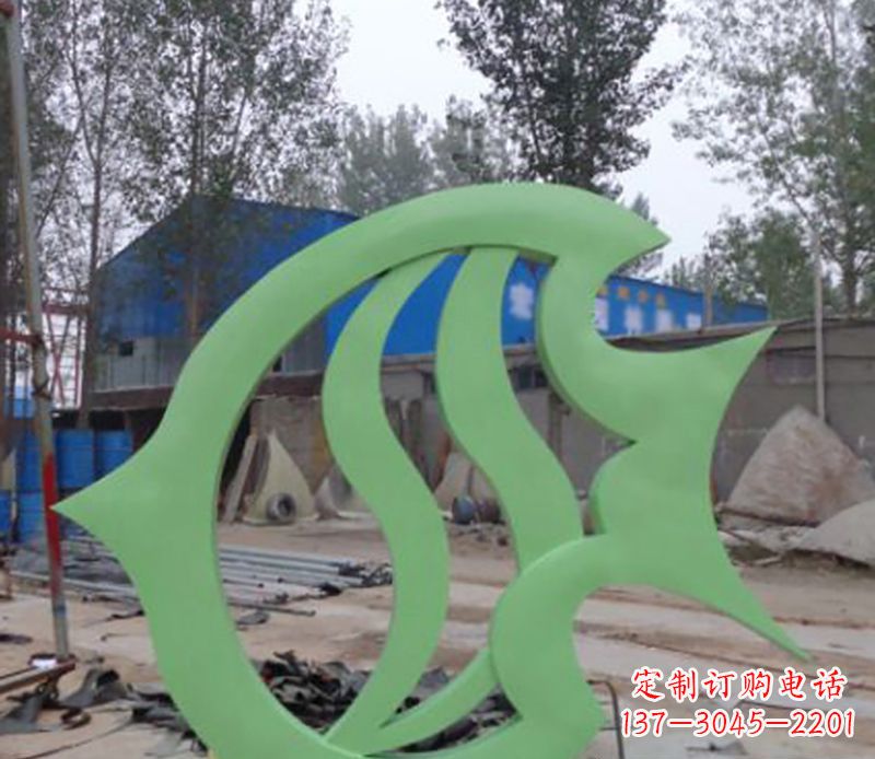 江西不锈钢剪纸鲤鱼雕塑——传承传统艺术