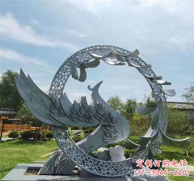 江西不锈钢简易凤凰雕塑精美绝伦