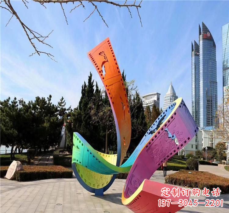 江西波浪状的不锈钢胶卷雕塑