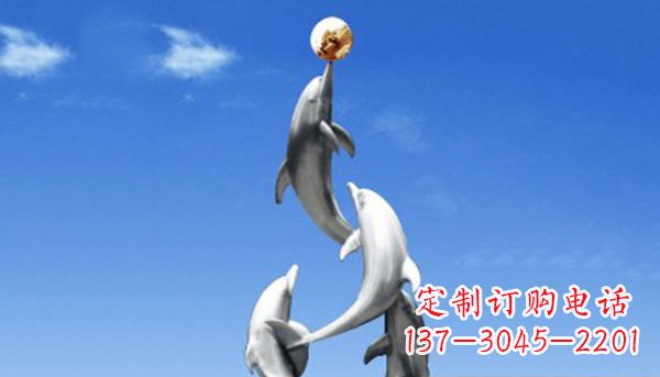 江西不锈钢海豚雕塑——精美的海洋艺术