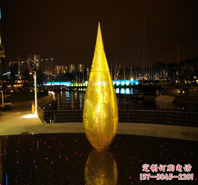 江西不锈钢水滴雕塑给环境带来美丽