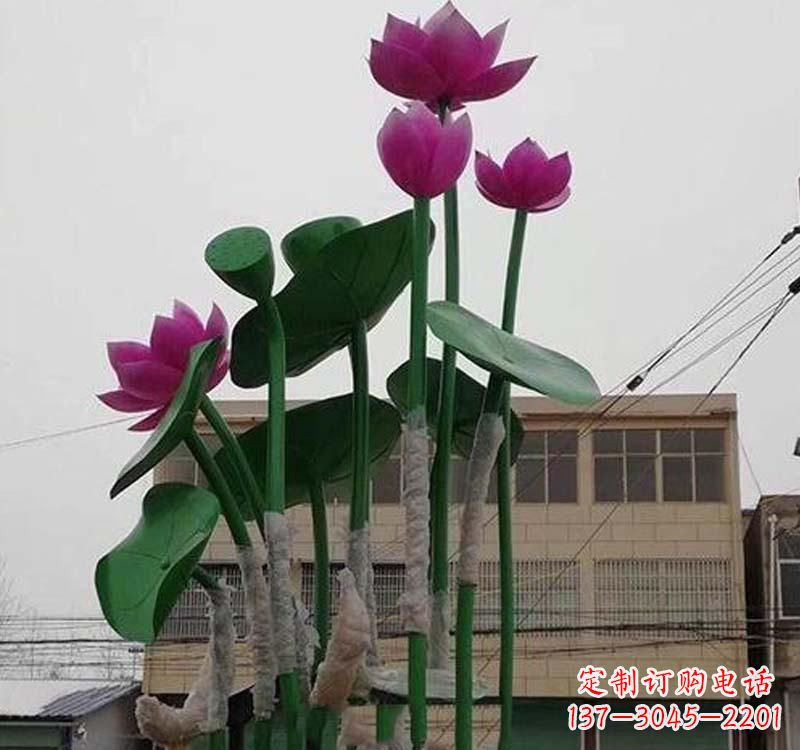 江西不锈钢荷花雕塑——精美绝伦