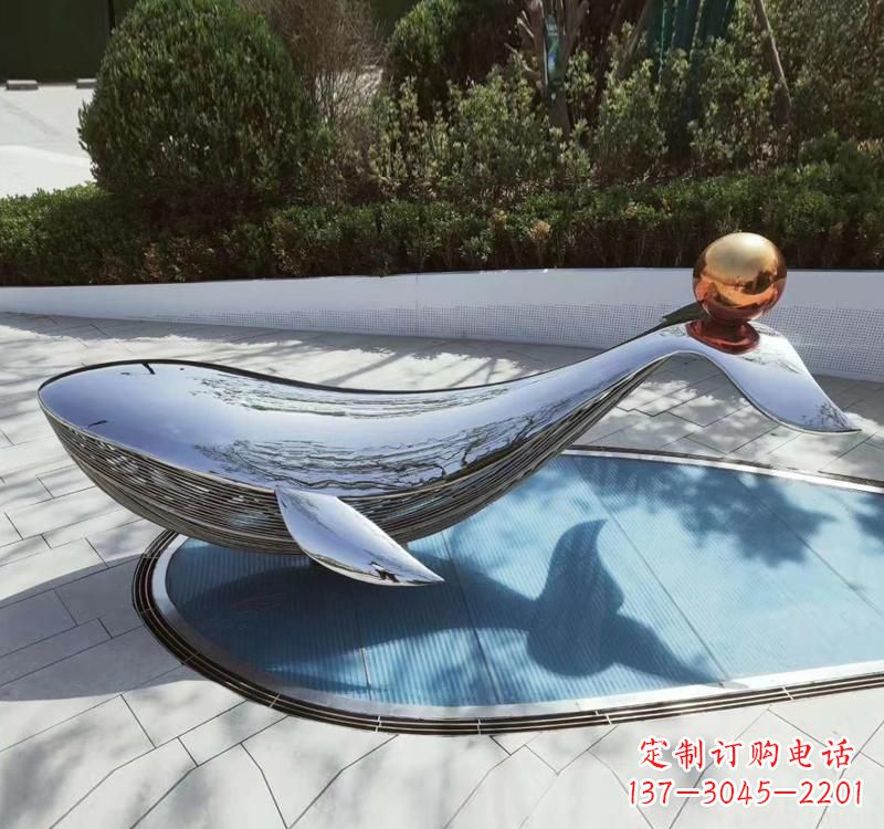 江西不锈钢海豚雕塑精美而优雅