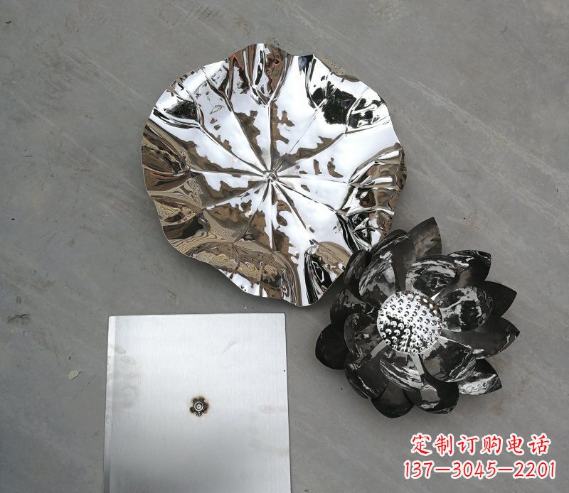 江西不锈钢荷叶公园景观雕塑