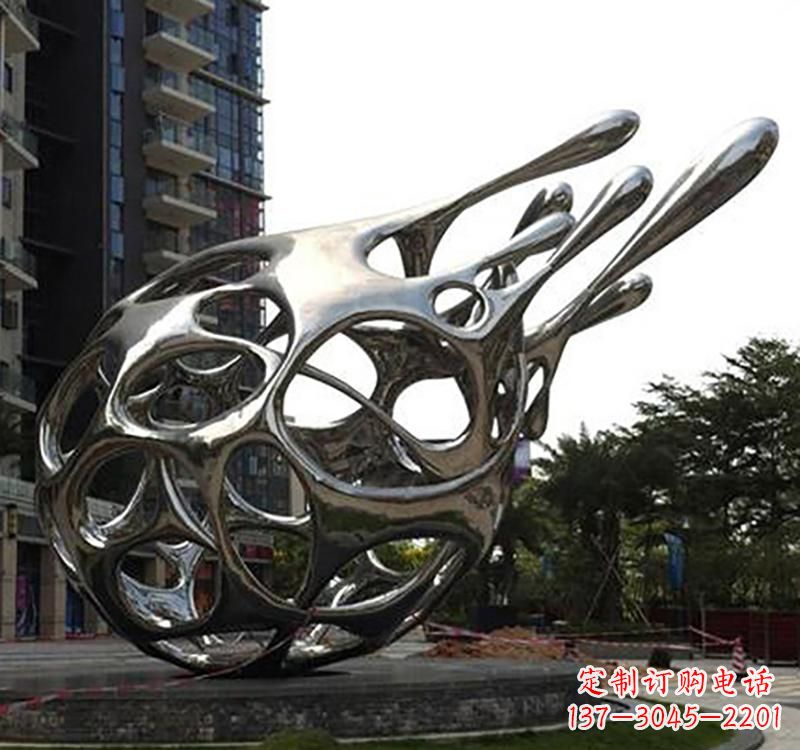江西不锈钢镜面火龙果雕塑精致的艺术瑰宝