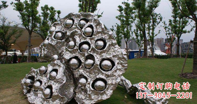江西不锈钢莲蓬精美雕塑铸就华丽景观