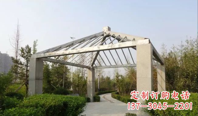 江西不锈钢凉亭雕塑点缀公园景观