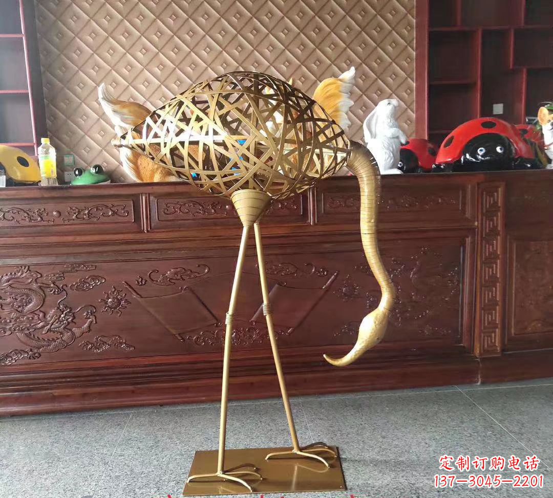 江西不锈钢丹顶鹤雕塑精美外形，传承中华文化