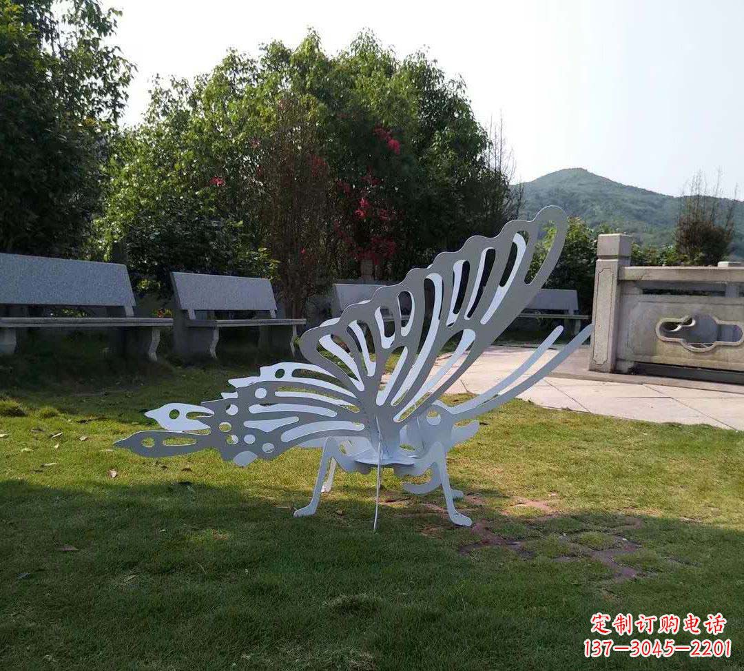 江西不锈钢镂空蝴蝶装饰雕塑精美雕塑点缀美好生活
