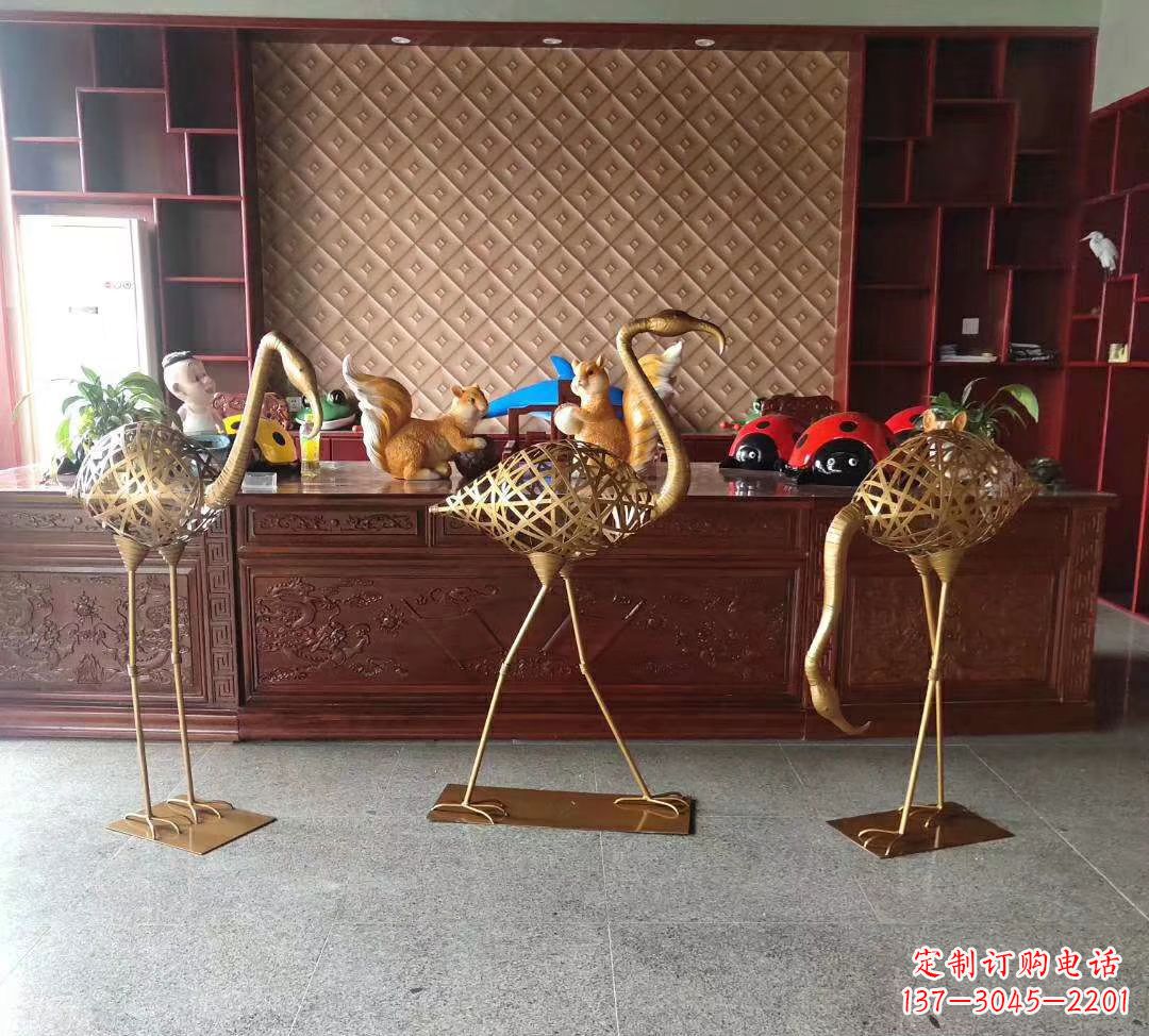江西不锈钢火烈鸟雕塑——熠熠生辉