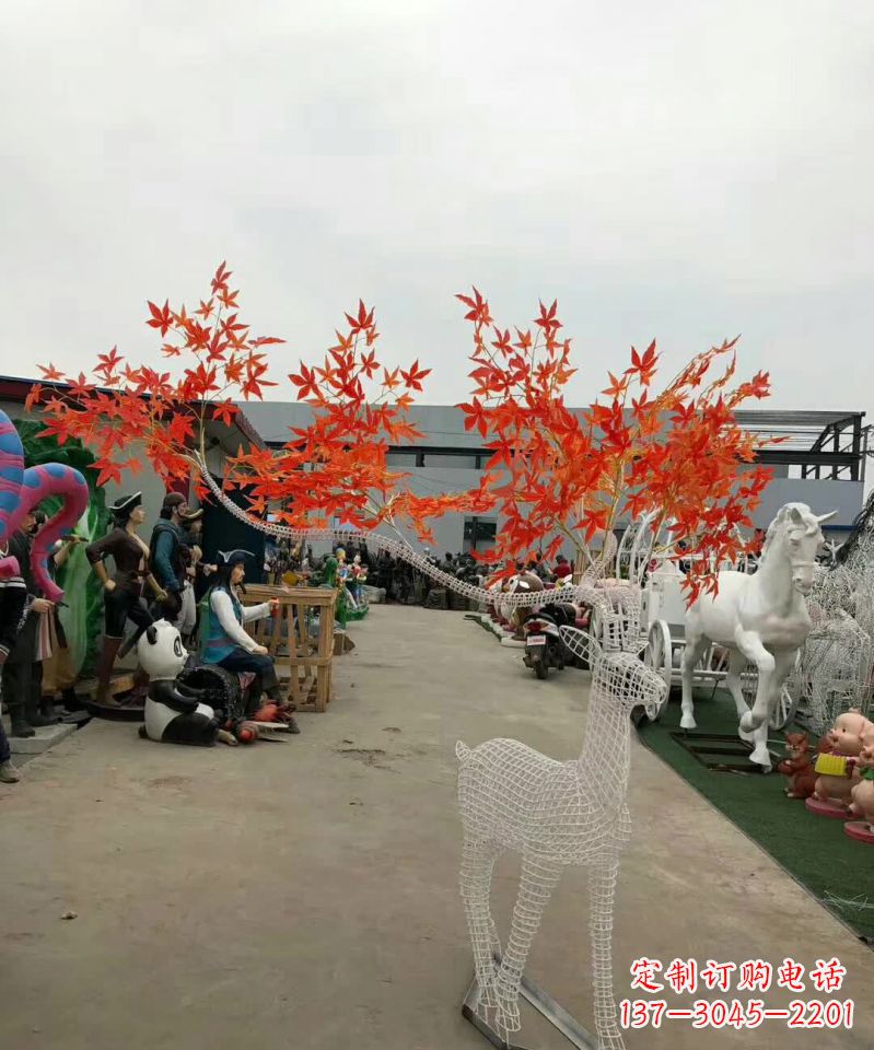 江西不锈钢麋鹿雕塑精美的艺术品