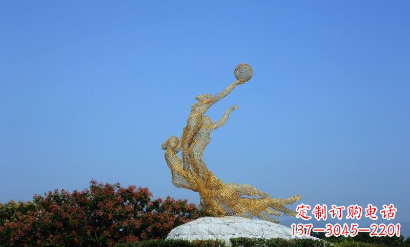 江西精致的不锈钢女排雕塑